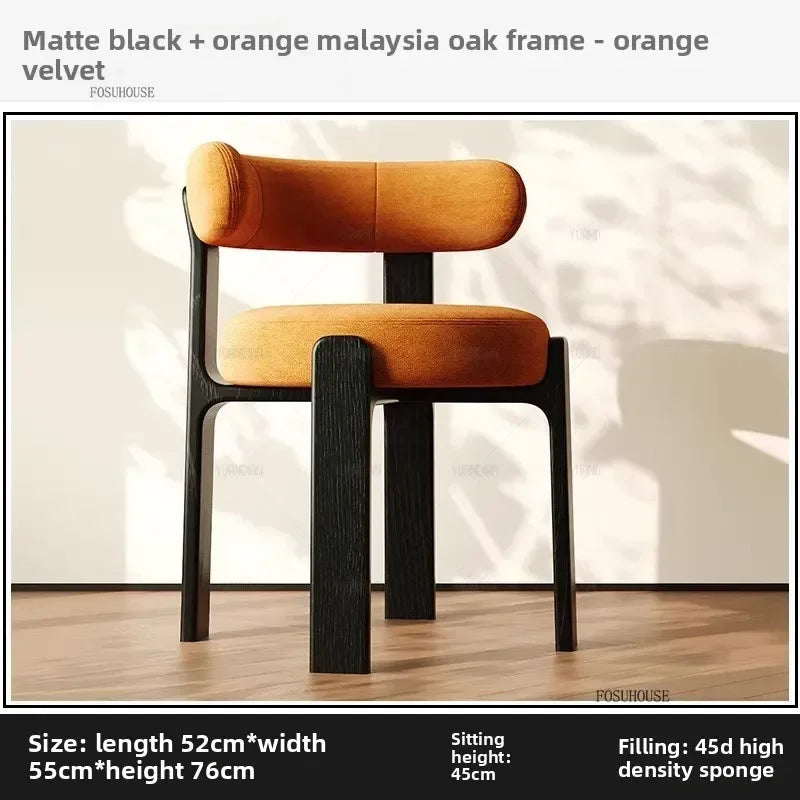Solid Wood Dining Room Backrest Chairs