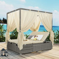Outdoor Chaise Lounge with Wheels