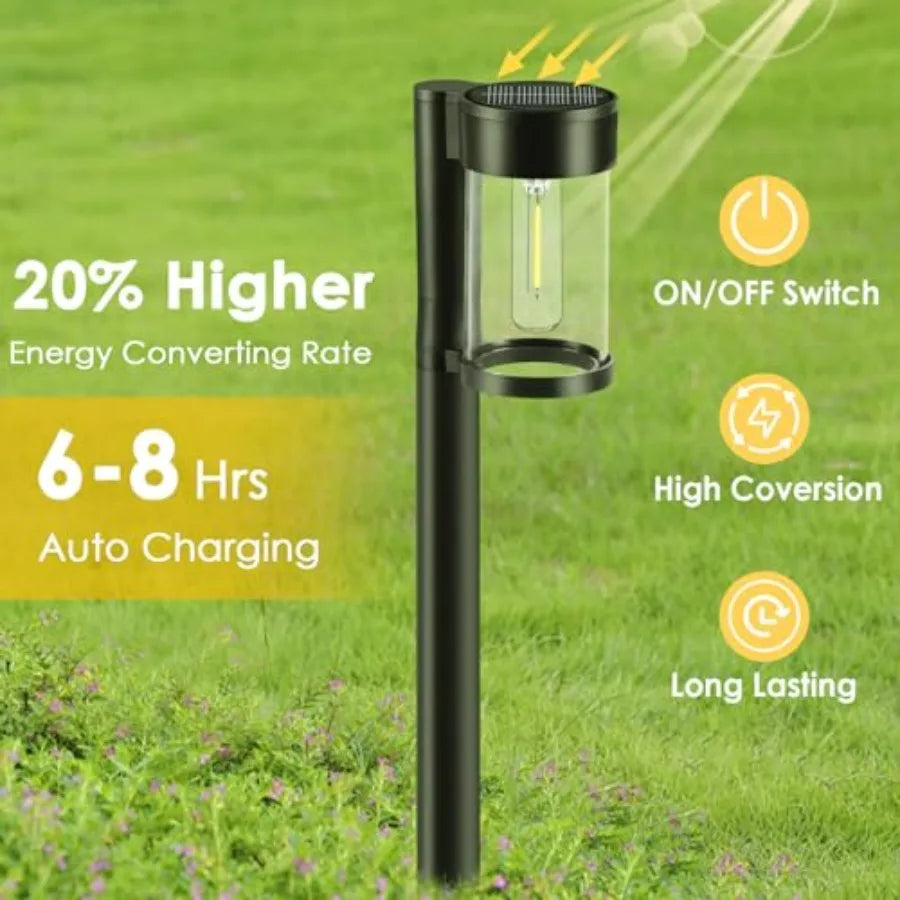 Solar Pathway Lights Outdoor, 10 Pack