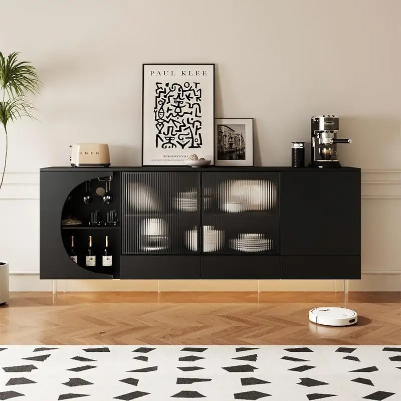 Cream Buffet Wood Island Storage