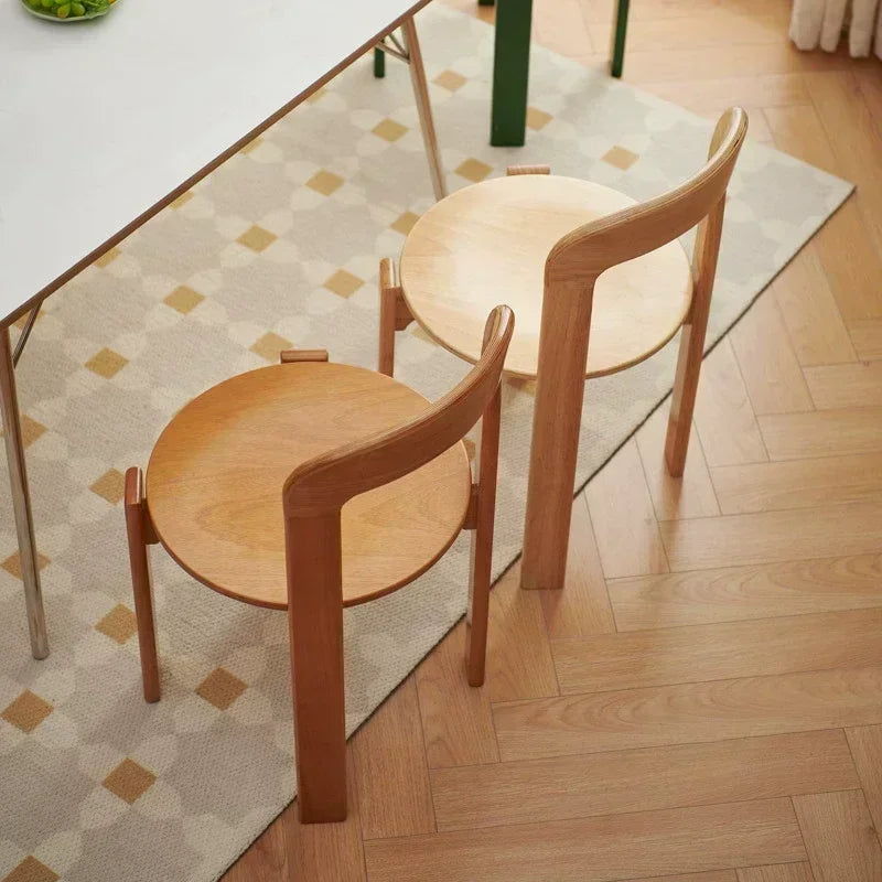 Solid Wood Dining Stackable  Kitchen Chair