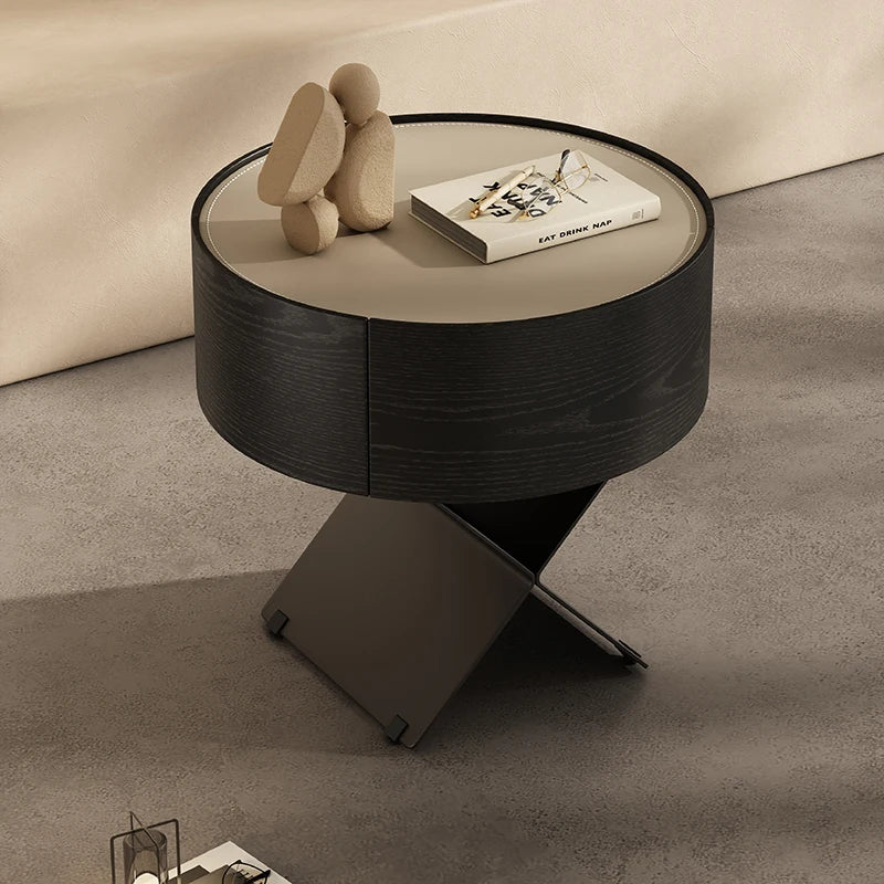 Simple Nightstands Round Design
