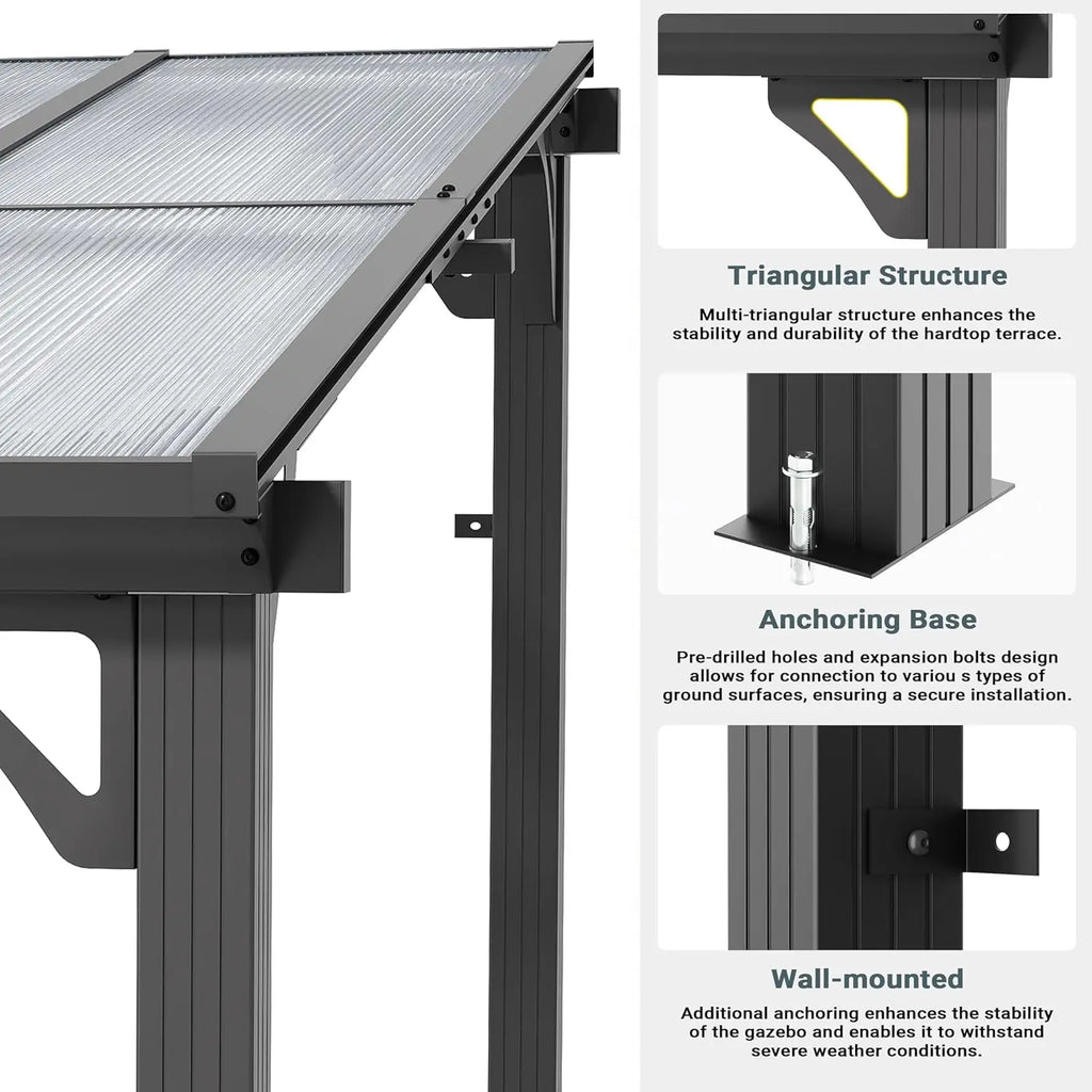 Lean to Gazebo, Pergolas and Gazebos  Awnings for Patio
