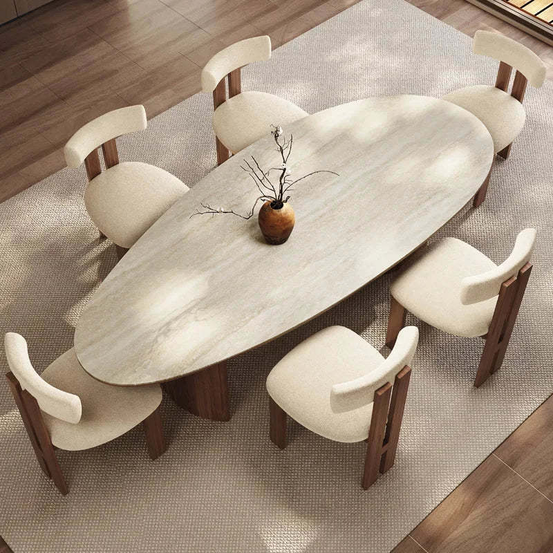 Round Oval Wood Dining Table