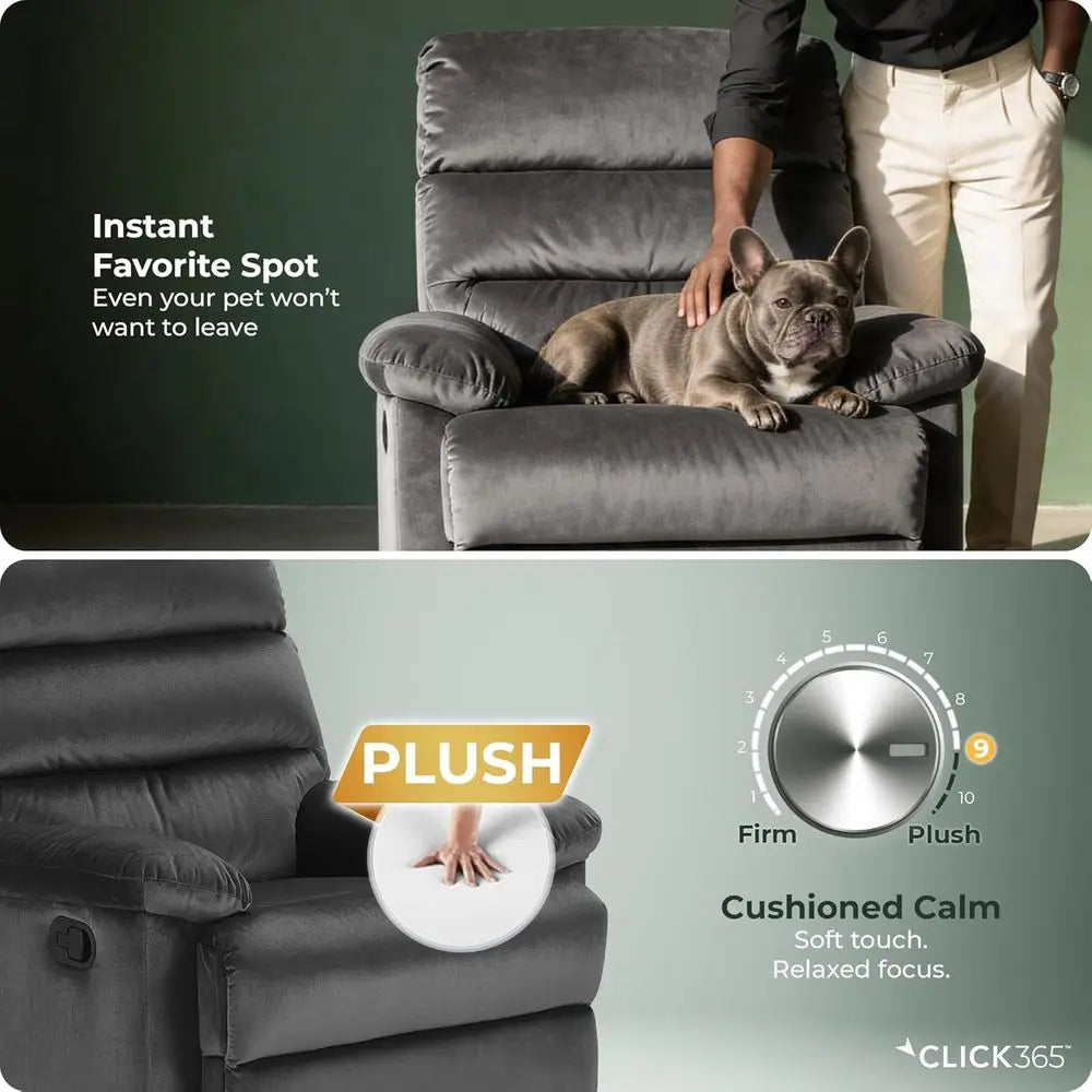 Graphite Gray Recliner Chair,