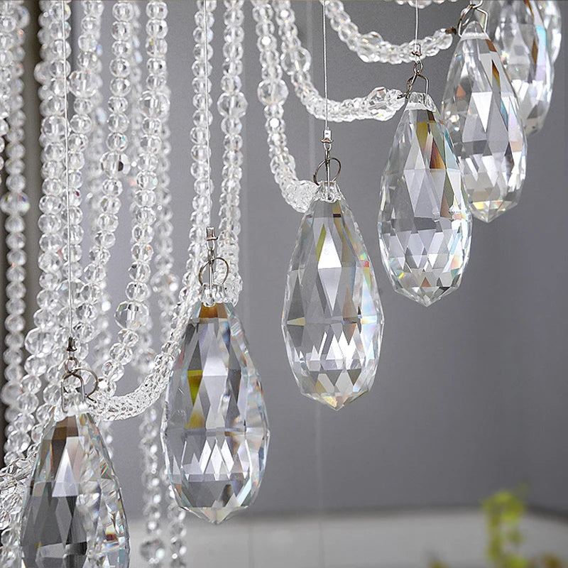 Round Staircase Rotating Chandelier