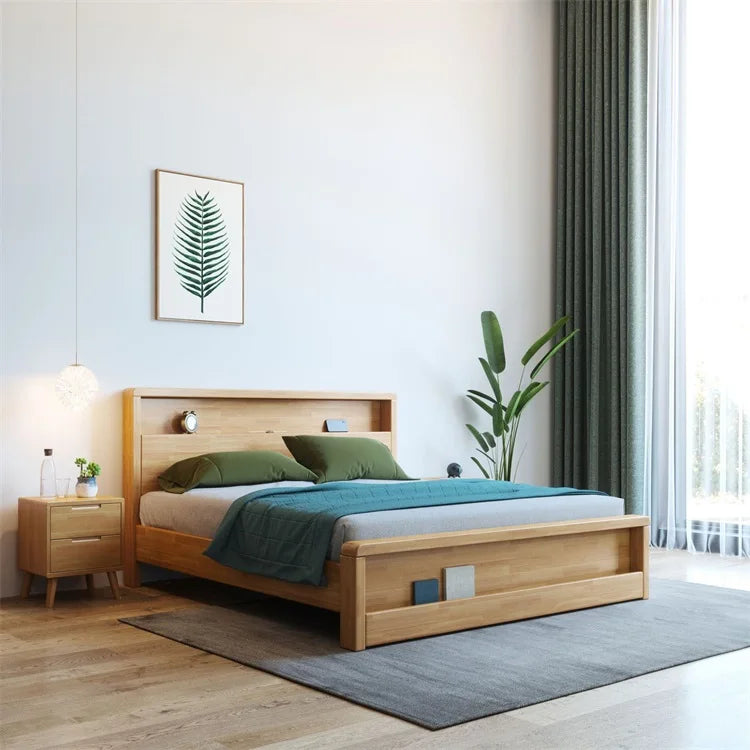 Modern Simple Twin Queen King Wood Bed Frame