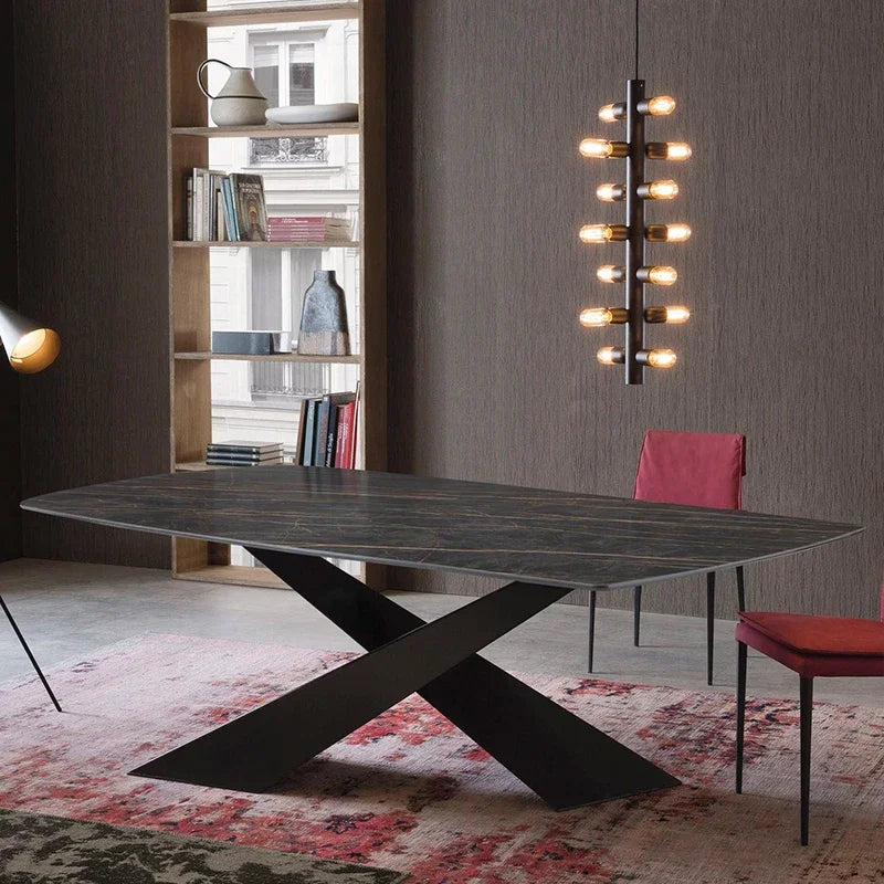 Italian Light High Quality Luxury Minimalist Dining Table