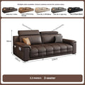 Italian Minimalist Lawrence Top Grain Leather Sofa