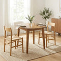 Acacia Wood Round Dining Table 31, Perfect for Dining, Kitchen, Living Spaces - Modern, Scandinavian Style