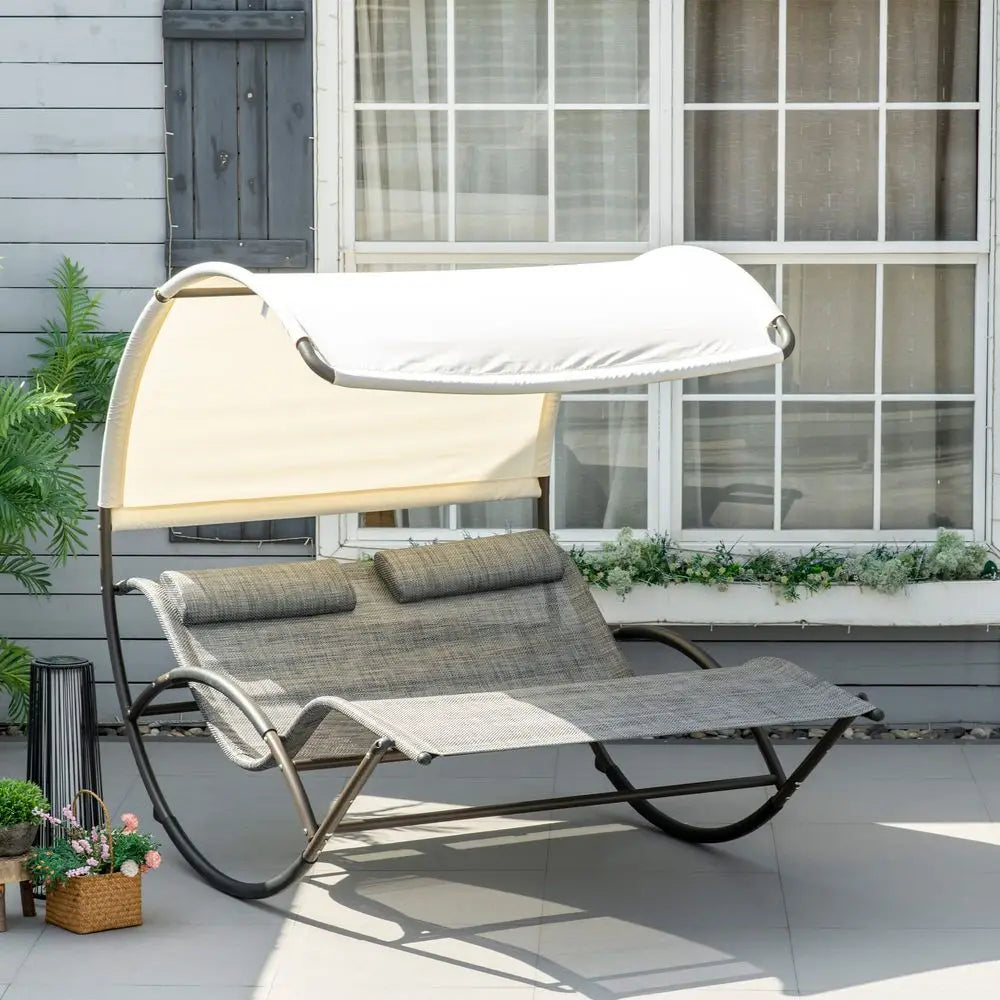 Outdoor Double Chaise Rocking Chair