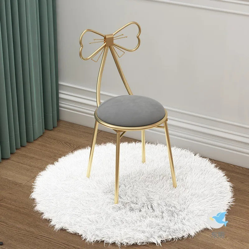 Italian simple girl bedroom dresser stool butterfly back chair ins makeup stool butterfly chair