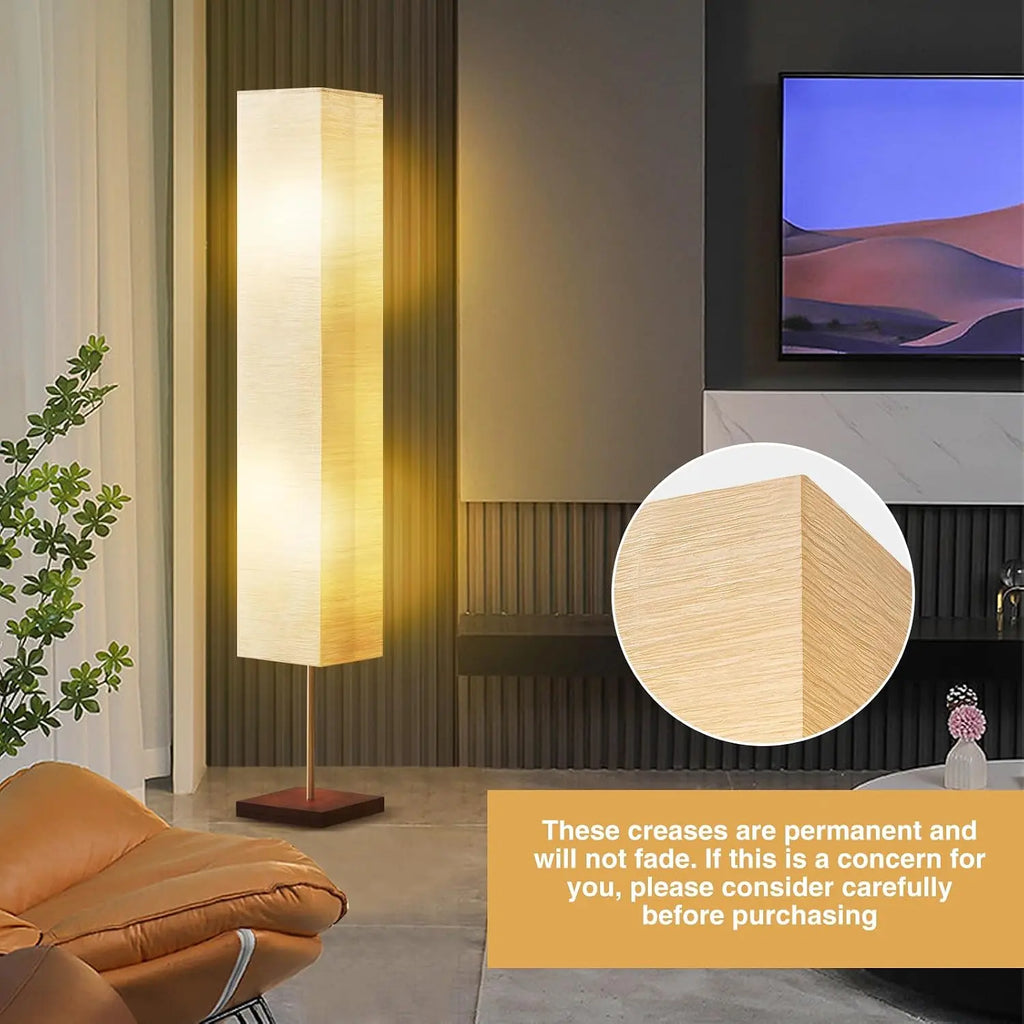 Adjustable Floor Lamp 65in Tall with Wood Base