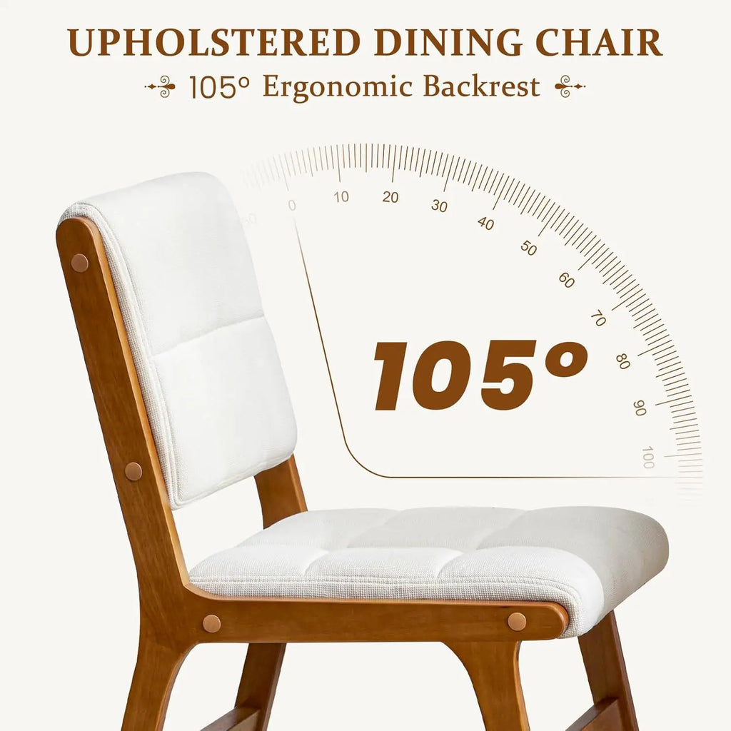 Oak Wooden Dining Chairs Set of 4