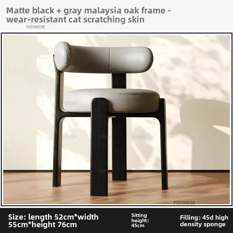Solid Wood Dining Room Backrest Chairs