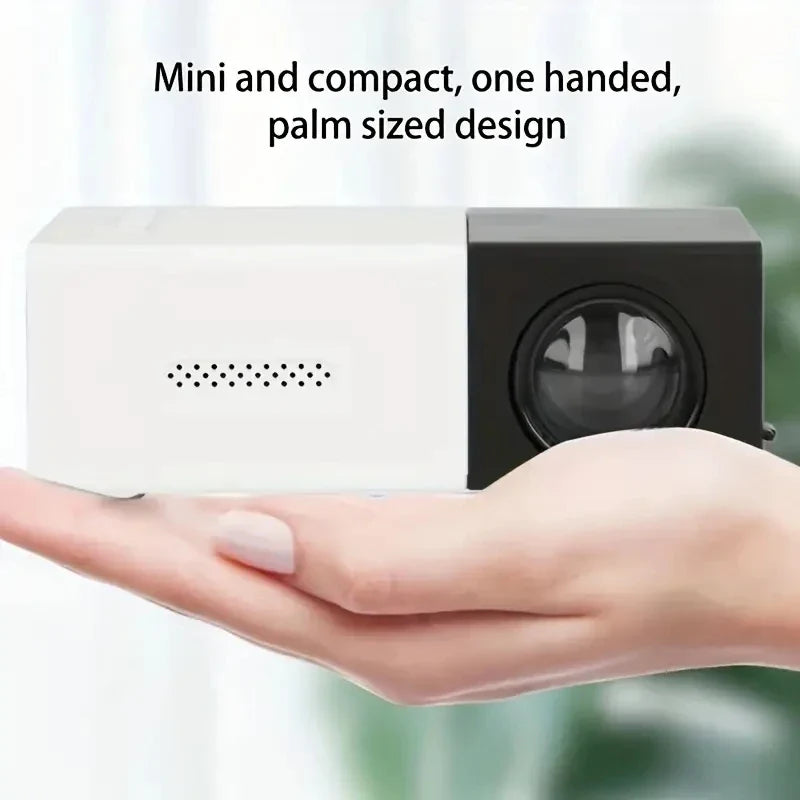 Mini Portable HD Projector for home, outdoor, and supporting USB, HDMI, and SD card links