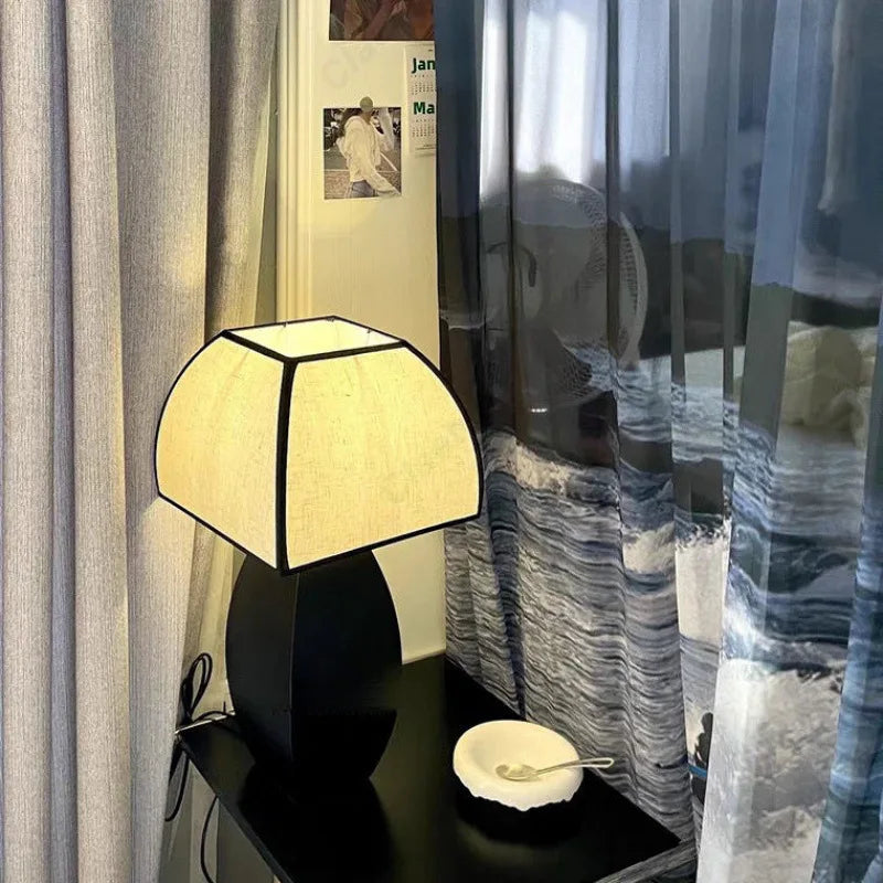 Modern Simple LED Fabric Lampshade Table Lamp