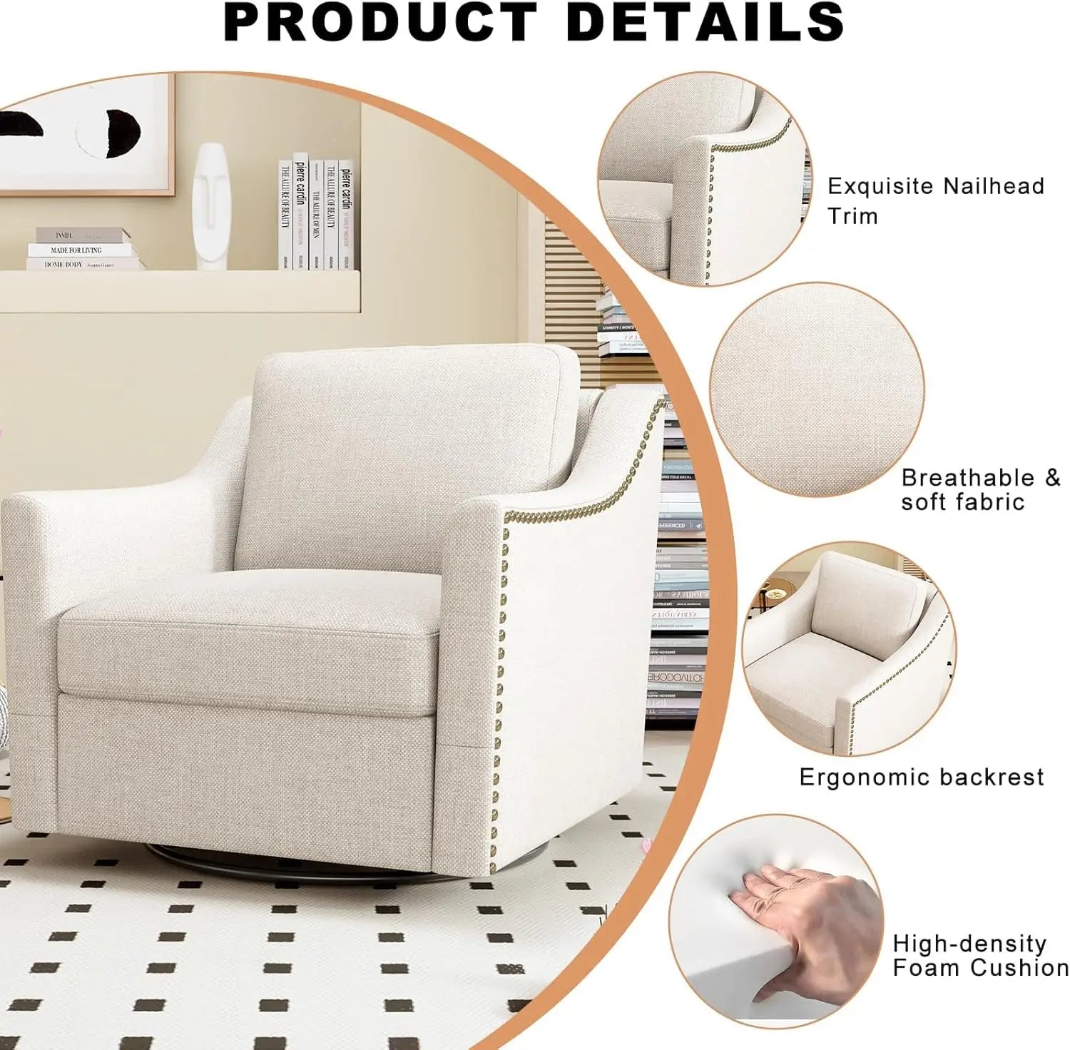 Swivel Accent Chair Set of 2