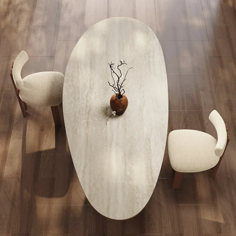 Round Oval Wood Dining Table