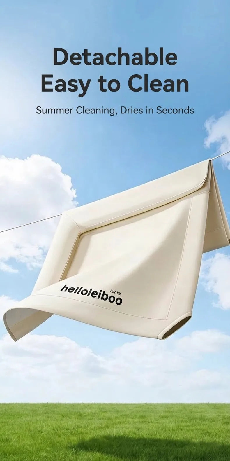 Elevated Breathable Dog Bed with Pillow for Patio Sunbathing