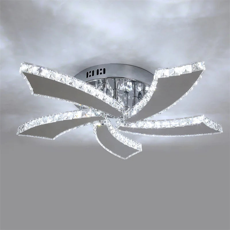 Modern Chandelier Ceiling Fan With Led Lamp