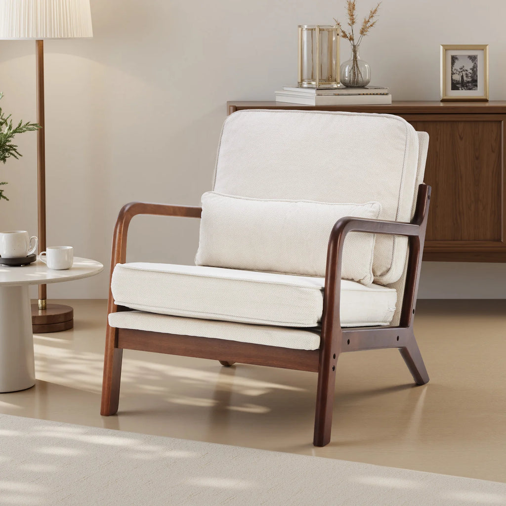 Modern Chair Solid Wooden Frame