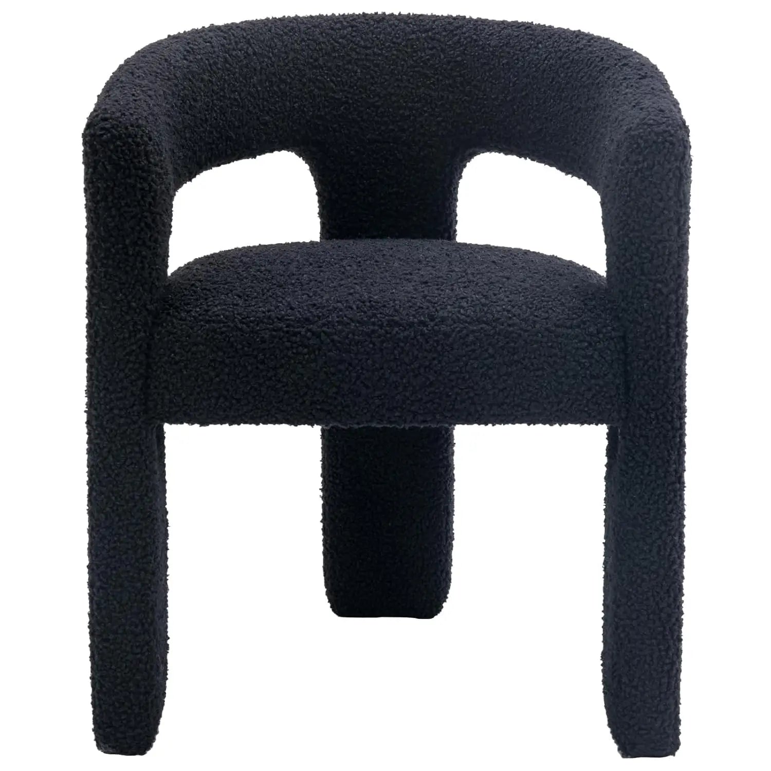 Upholstered Barrel Dining Chair Faux Leather
