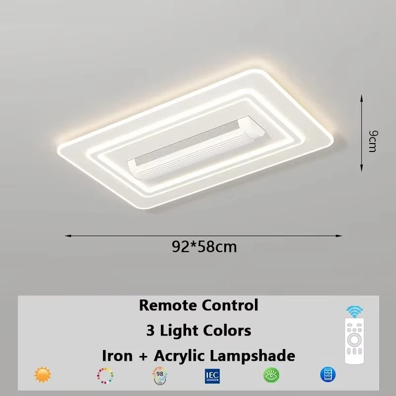 Bladeless Ceiling Fan With LED Remote