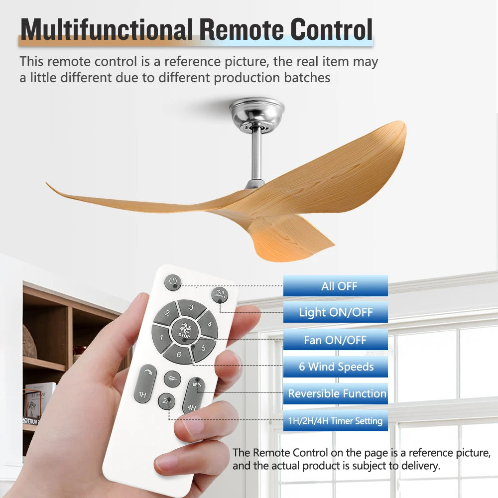 Modern Ceiling Fan Without Light Remote control
