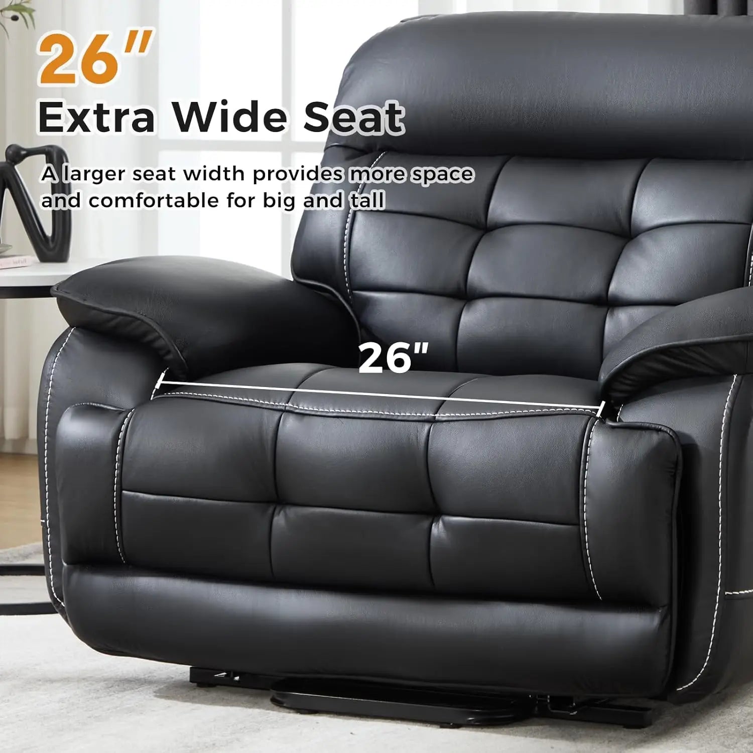 Power Lift Recliner Elderly 26in Wide Heat Massage