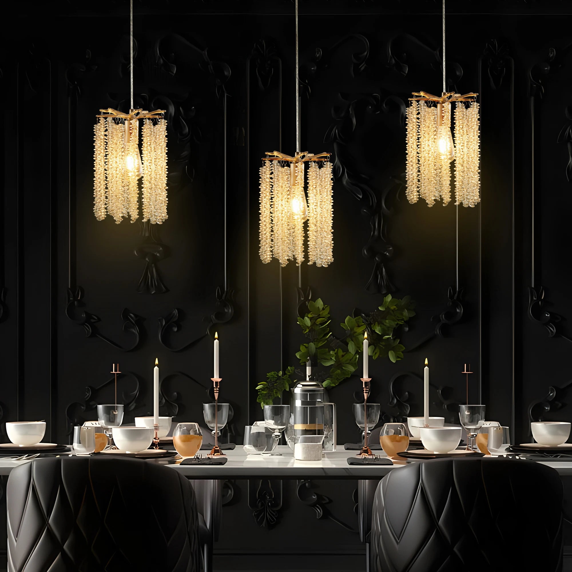 Luxury 3-Pack Crystal Pendant Lights