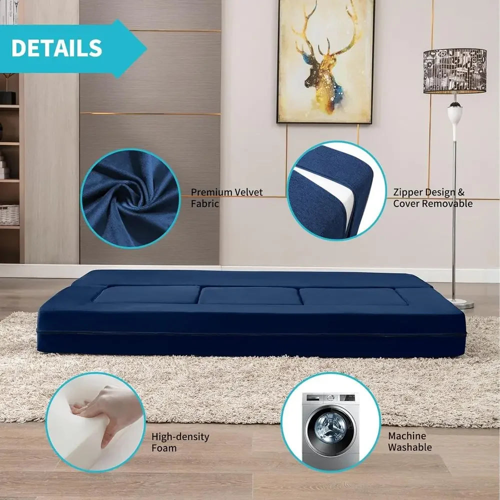 80 Convertible Sofa Bed with Ottomans,