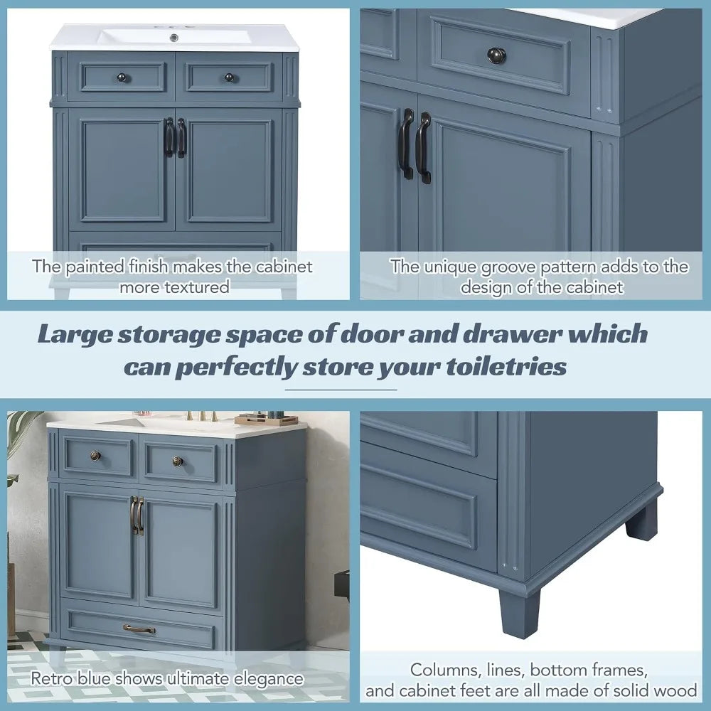 30 Inch Bathroom Vanity with Sink,