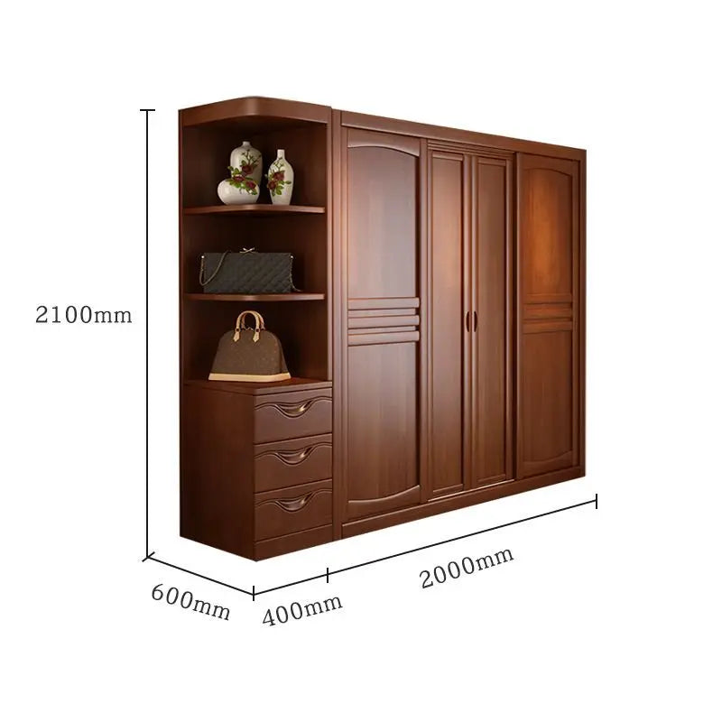 Wardrobe Solid wood sliding door