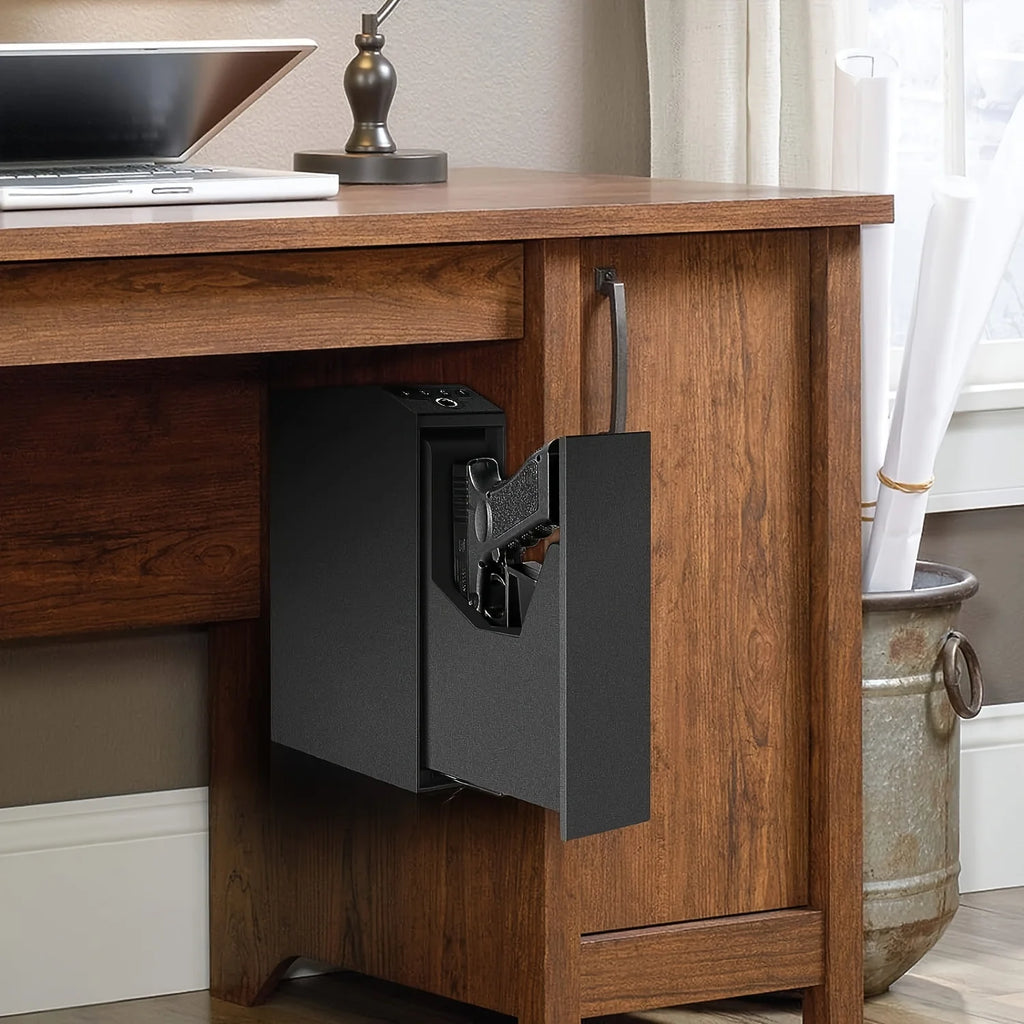 Biometric Slider Handgun Gun Safe for Nightstand, Desk, Bed Side, Truck
