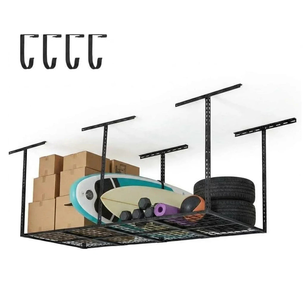 3x8 Ft 600 LBS Capacity Heavy Duty Garage Ceiling Storage Racks