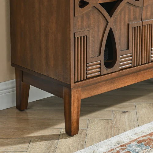 60.5" Walnut Storage Buffet