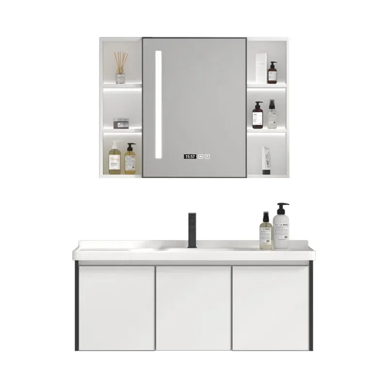 Modern Floating Bathroom Vanity with Sink, 3 Soft-Close Drawers