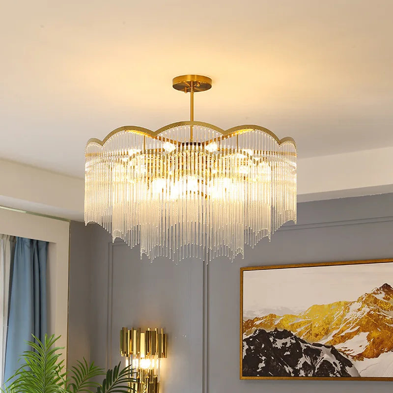 Modern Luxury Crystal Glass LED Chandelier