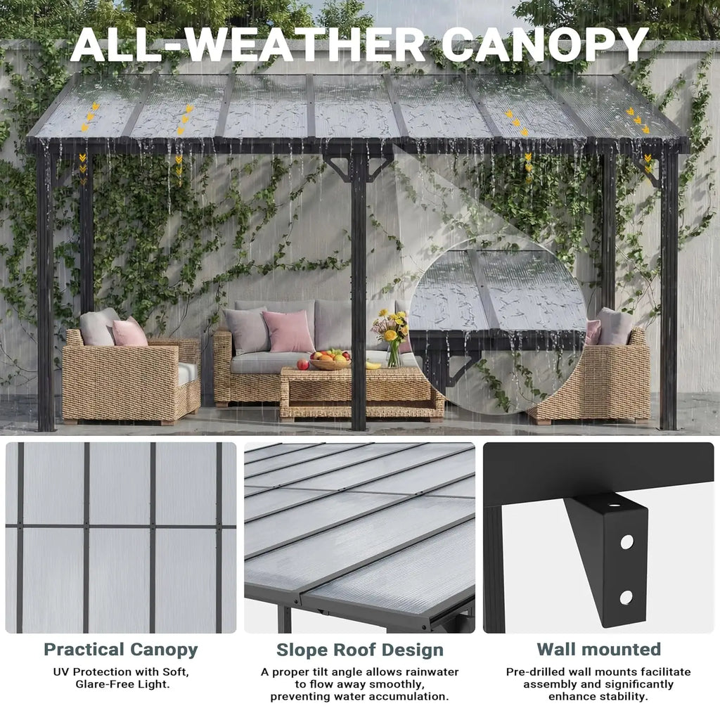 Lean to Gazebo, Pergolas and Gazebos  Awnings for Patio