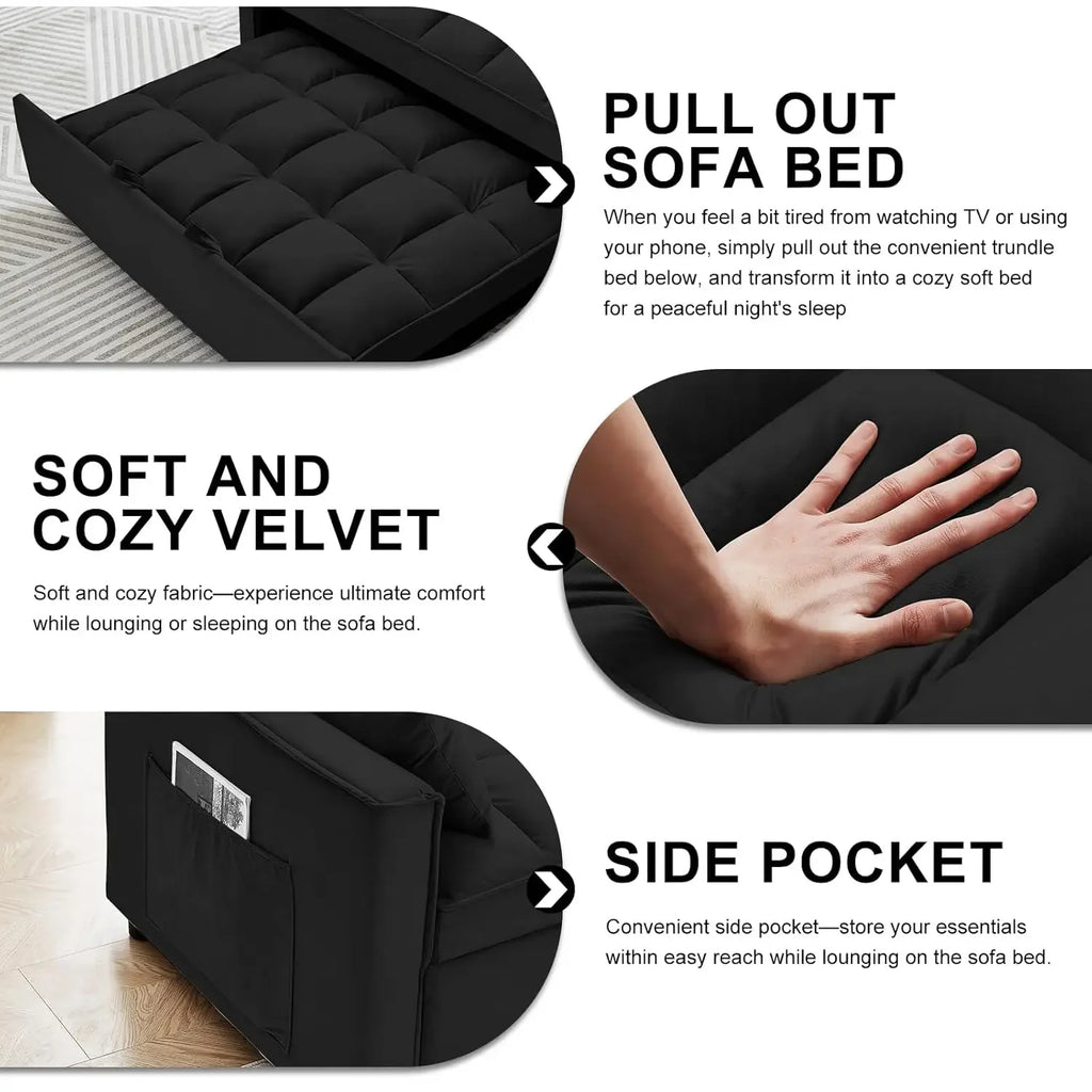3 in 1 Convertible Sleeper Sofa Bed