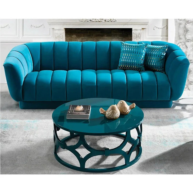 Blue Luxury Chesterfield Couch