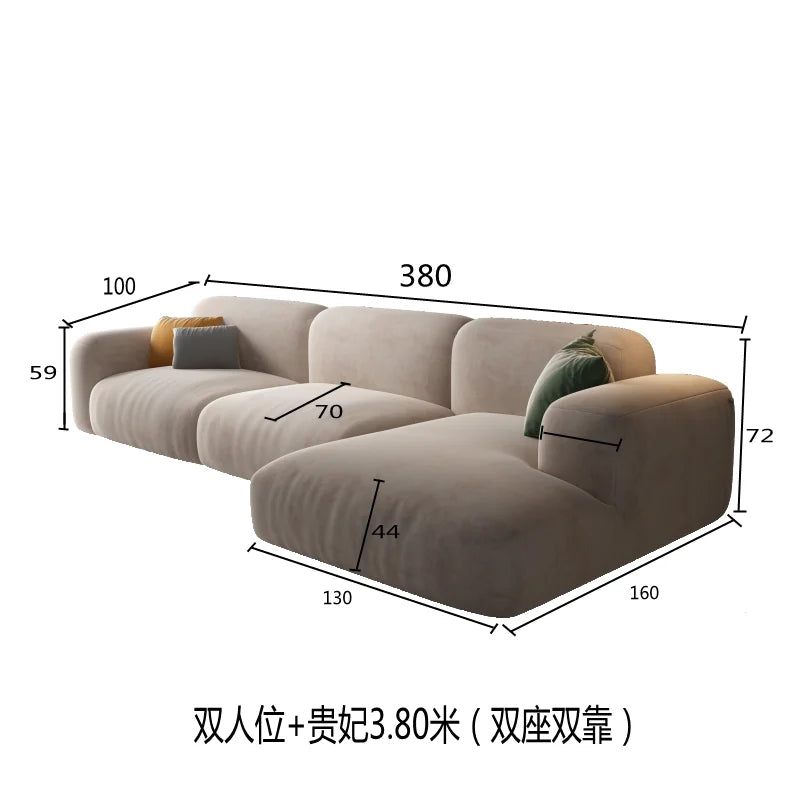 Relaxing Double Living Room Sofas Nordic Classic