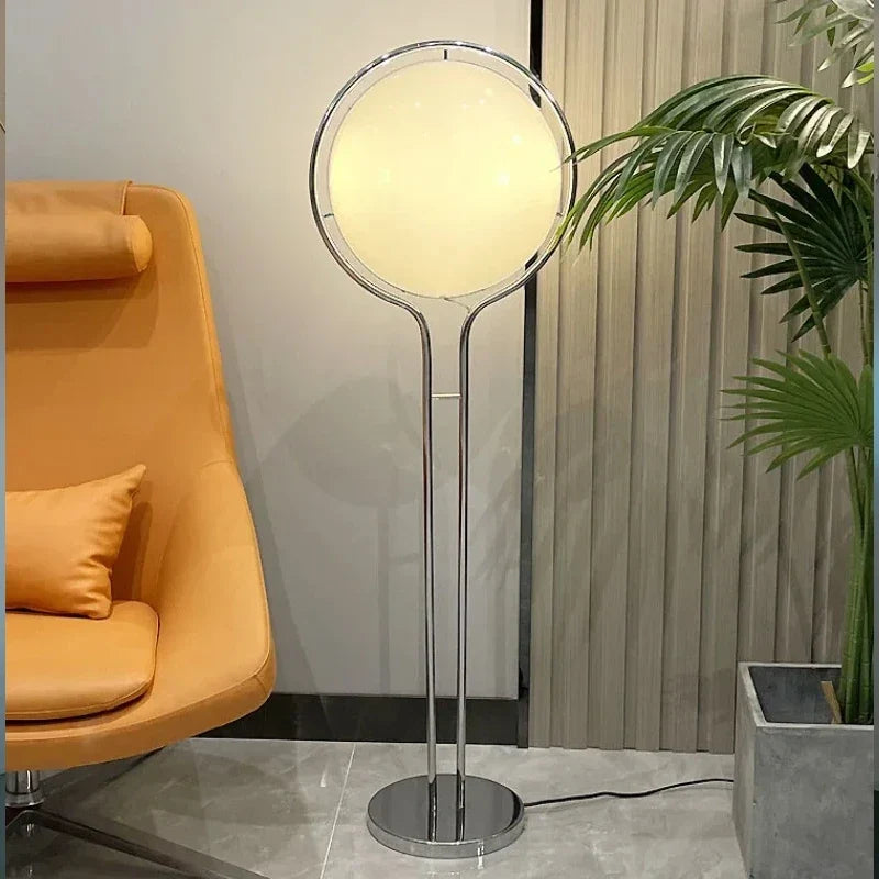 Modern Creative Floor Lamp White Yellow Acrylic Ball