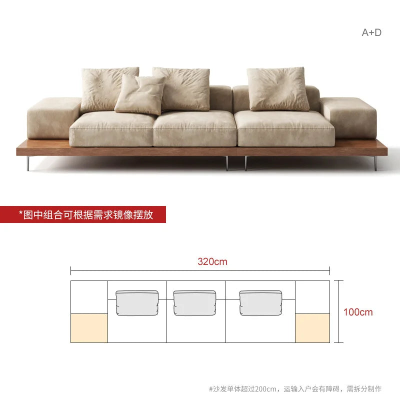 Japanese Style solid wood sofa