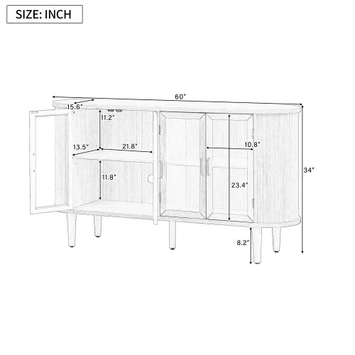 Glass Door Storage Sideboard