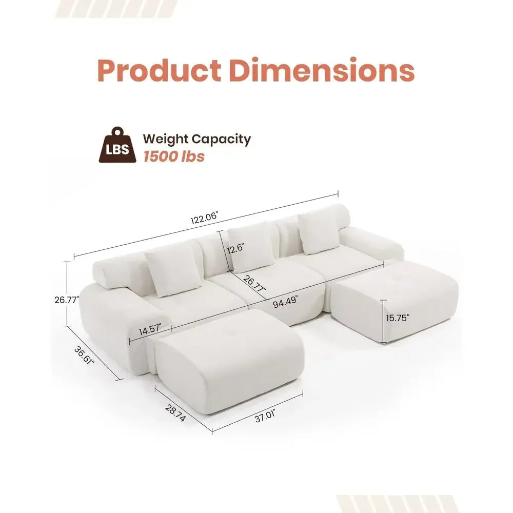 Compact Lounge Couch for Small Spaces