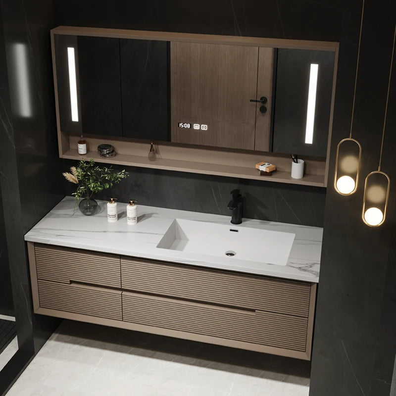Bathroom Vanity Stone Slab Ceramic Basin