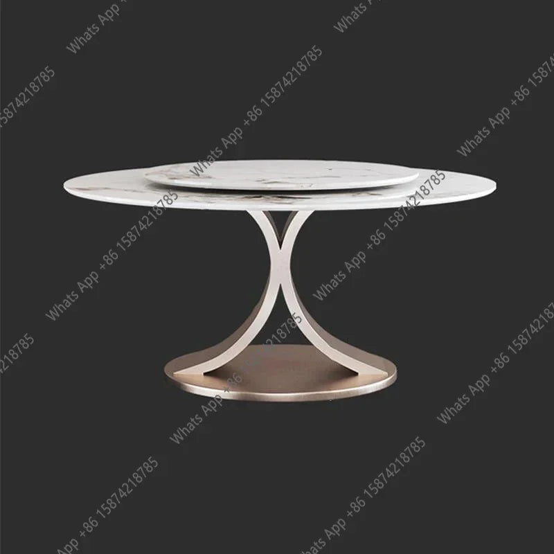 Asian Style Round Dining Tables With Rotating Turntable