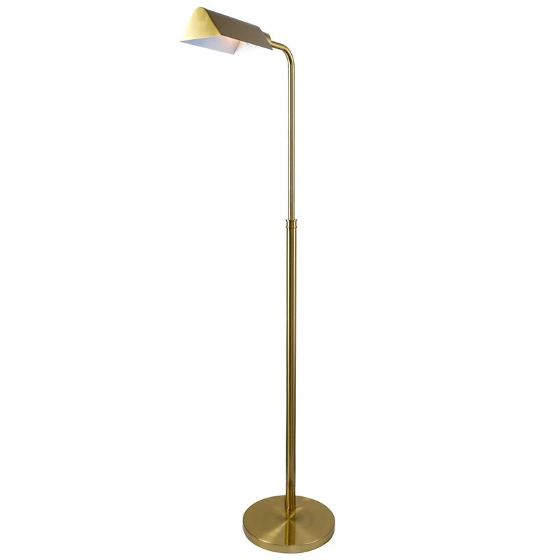 Minimalist Floor Lamp, Slim Standing Light with Neutral Shade,